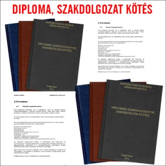 Diploma, szakdolgozat kötés