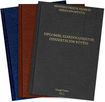 Diploma - szakdolgozat kötés aranyozással