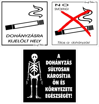 Dohányzásos csomag 2 matrica szett (kis matricák)