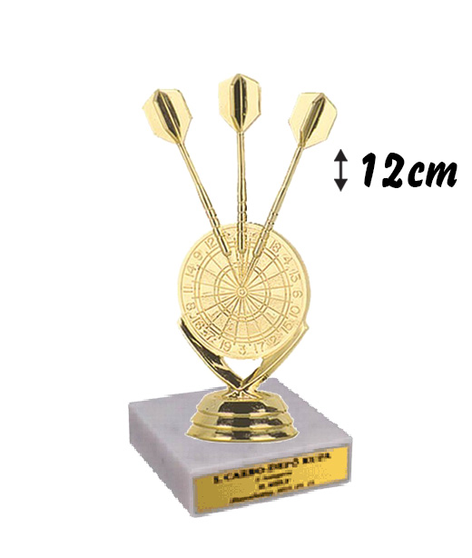 Figura darts márványtalppal gravírtáblával 12cm FSE-5006