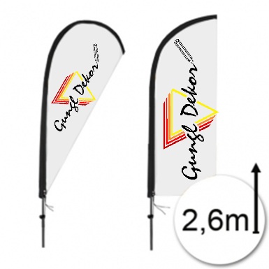 Flying banner 2,5 m magas Strandzászló rúd