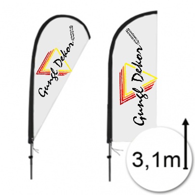 Flying banner 3,5 m magas Strandzászló rúd