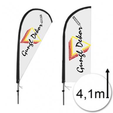 Flying banner 4,4 m magas Strandzászló rúd