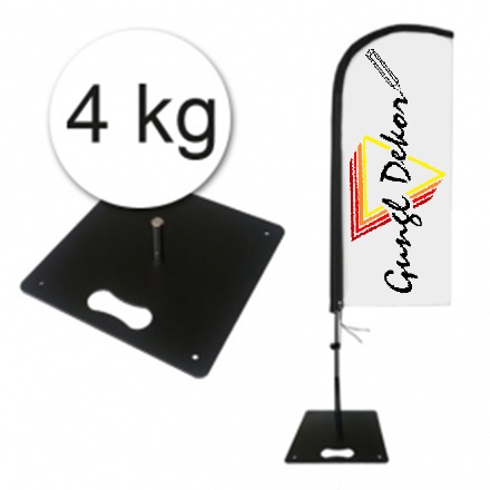 Flying banner (strandzászló) lapos talp 4 kg csapágy nélkül