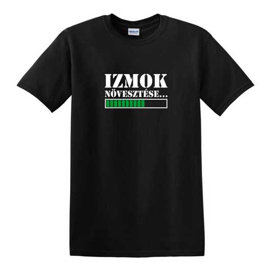 Izmok növesztése folyamatban egyedi grafikás férfi póló
