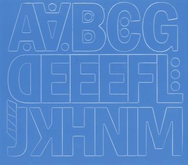 5 cm-es öntapadós betűk ABC első fele
