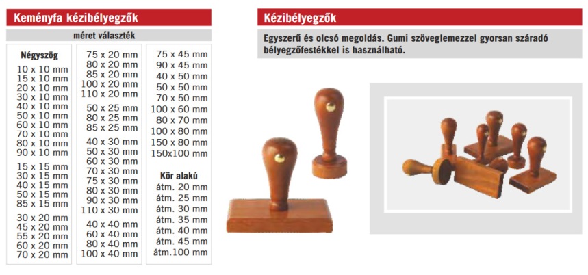 Kör alakú fabélyegző kicsi kézibélyegző 20-45mm átmérőjű lenyomattal
