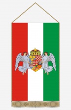 Magyar angyalos címeres asztali zászló