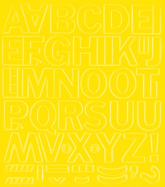3 cm-es öntapadós betűk
