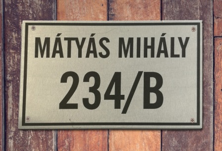 Stégjelölő tábla alumíniumlemezen