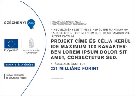 Széchenyi 2020 - D típusú tájékoztatási projekt tábla matrica