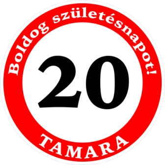 Születésnapi kör alakú tábla számmal névvel 30cm átmérőjű