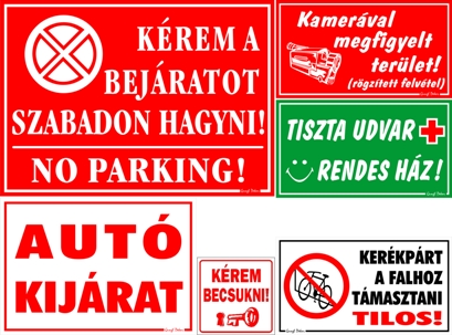 Társasházi csomag 2 tábla matrica szett (nagy csomag)