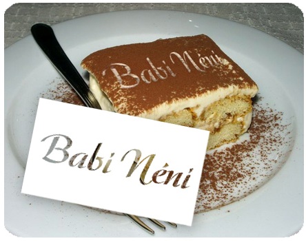 Tiramisu sablon egyedi szöveggel ábrával