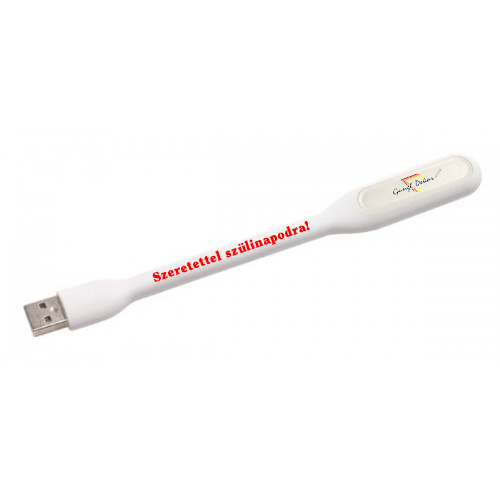 USB rugalmas testű ledes lámpa egyedi színes szöveggel logóval