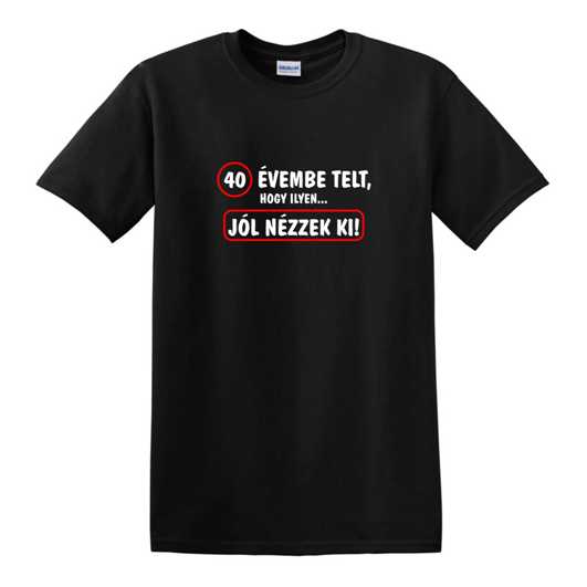X évembe telt hogy ilyen jól nézzek ki! egyedi grafikás férfi póló